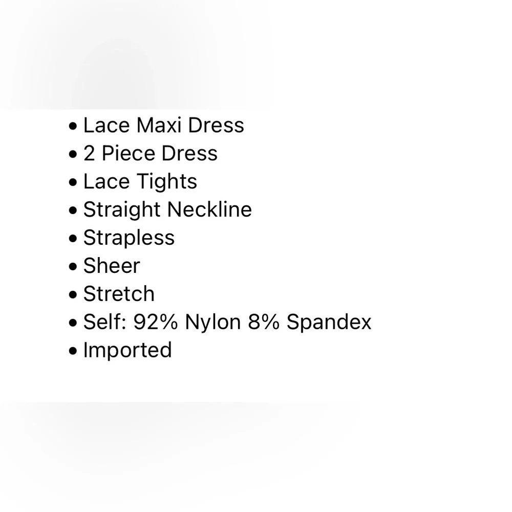 Black Lace Strapless dress - Picture 4 of 4